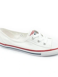Dámske športové topánky Converse Chuck Taylor All Star Ballet Lace – biele balerínky