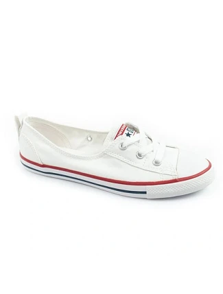 Dámske športové topánky Converse Chuck Taylor All Star Ballet Lace – biele balerínky Dámske športové topánky Converse Chuck Taylor All Star Ballet Lace – biele balerínky