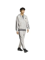 Pánske nohavice adidas Essentials 3-Stripes Fleece Tapered Cuffed, sivé, KY4127 Pánske nohavice adidas Essentials 3-Stripes Fleece Tapered Cuffed, sivé, KY4127