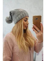 Fleecová čiapka Carolina K243 sivá