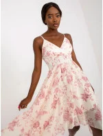 Dámske šaty SK 15952 svetlo béžové - FPrice