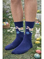 Pánske veľkonočné ponožky 136 tmavomodré - Steven