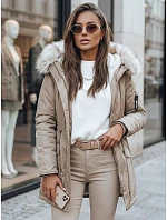 Dámska zimná bunda VIXEN beige FashionStreet TY3873 Dámska zimná bunda VIXEN beige FashionStreet TY3873