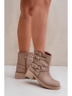 Dámske kožené nízke topánky s remienkami Zazoo 3644 Beige Dámske kožené nízke topánky s remienkami Zazoo 3644 Beige
