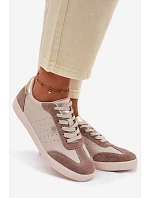 Dámske tenisky z prírodnej kože LR61-7091 Beige Dámske tenisky z prírodnej kože LR61-7091 Beige