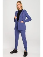 M691 Blejzer s kapucňou a jedným gombíkom - indigo M691 Blejzer s kapucňou a jedným gombíkom - indigo