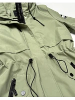 Dobre vyzerajúca khaki rovná bunda s kapucňou a nohavicami do pása (KK60418-3#) Dobre vyzerajúca khaki rovná bunda s kapucňou a nohavicami do pása (KK60418-3#)