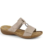 Pohodlné žabky Rieker W RKR681 beige Pohodlné žabky Rieker W RKR681 beige