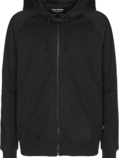 Pure Waste HJUB Unisex mikina s kapucňou 74.HJUB čierna