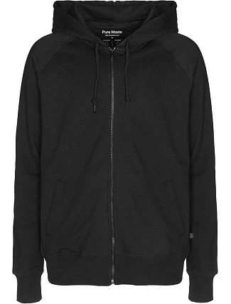 Pure Waste HJUB Unisex mikina s kapucňou 74.HJUB čierna Pure Waste HJUB Unisex mikina s kapucňou 74.HJUB čierna