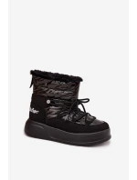 Dámske zimné topánky na platforme Lee Cooper LCJ 25 03 3814 Black