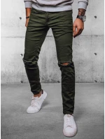 Pánske džínsové nohavice zelené FashionStreet UX4086 Pánske džínsové nohavice zelené FashionStreet UX4086