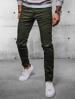 Pánske džínsové nohavice zelené FashionStreet UX4086