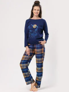 Pyžamo Key LNS 937 B24 Flanelové dlhé/r S-XL ženy