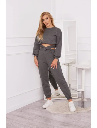 Zateplená súprava s krátkou mikinou grafitová Zateplená súprava s krátkou mikinou grafitová