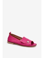 Skórzane Eleganckie Baleriny Z Odkrytymi Palcami Zazoo 1865 Fuksja Skórzane Eleganckie Baleriny Z Odkrytymi Palcami Zazoo 1865 Fuksja