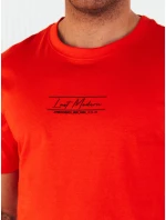 Pánske oranžové tričko s potlačou FashionStreet RX5473 Pánske oranžové tričko s potlačou FashionStreet RX5473