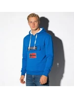 Geografické Nórsko Gadrien DB 054 M WW6115H/GN-Kráľovská modrá/biela mikina