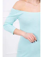 Mentolové pruhované šaty