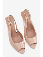 Dámske sandále na podpätku Beige Sevina Dámske sandále na podpätku Beige Sevina