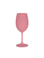 Růžová sklenice na víno 350 ml