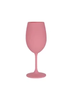 Růžová sklenice na víno 350 ml
