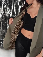 Dámska olivová bunda LEKONIK v jednej veľkosti FashionStreet PY0113