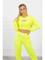 Bavlnená 3dielna sada žltá neónová Bavlnená 3dielna sada žltá neónová