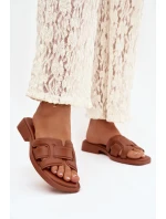 Dámské pantofle na plochém podpatku Camel Lorania