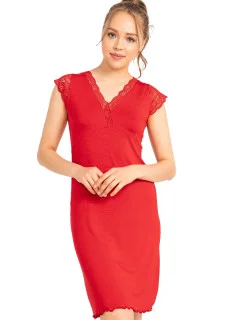 Dámska nočná košeľa 5013-KG červená - CoCoon