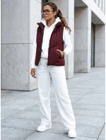 Dámska prešívaná vesta LIKEHUGS bordová FashionStreet TY4976 Dámska prešívaná vesta LIKEHUGS bordová FashionStreet TY4976