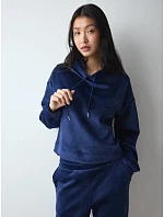 Dámska mikina Velour Rib Hoodie Admiral tmavomodrá – TRIUMPH Dámska mikina Velour Rib Hoodie Admiral tmavomodrá – TRIUMPH