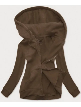 Dámska športová mikina v khaki farbe (W03-161)