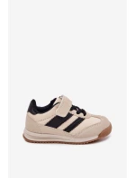 Dziecięce Sneakersy Buty Sportowe Na Rzep Beżowe Viona