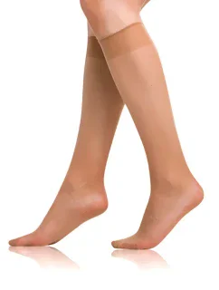 Dámske matné silonkové podkolienky DIE PASST KNEE-highs 20 DEN - Bellinda - almond