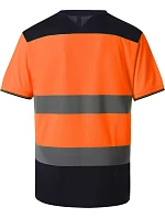 Tričko Yoko HVJ 400 Hi-Vis 79.J400, hi-vis, oranžová/námornícka modrá