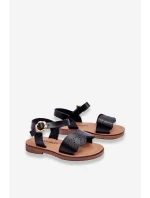 Klasyczne Dziecięce Sandały Czarne Izzy