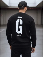 Pánska grafitová čierna mikina FashionStreet BX5930 Pánska grafitová čierna mikina FashionStreet BX5930