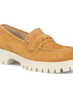 Dámske semišové kožené poltopánky lords camel Filippo DP7554