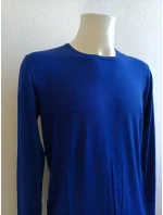 Pánske tričko s dlhým rukávom 714753030001 blue - Ralph Lauren