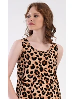 Dámske domáce šaty s trojštvrťovým rukávom Leopard Dámske domáce šaty s trojštvrťovým rukávom Leopard