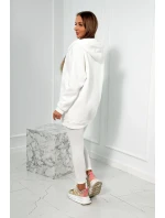 Súprava mikiny, topu a legín 3 v 1 ecru