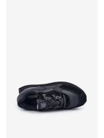 Skórzane Sneakersy Męskie Big Star OO174297 Hi-Poly System Czarne