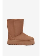 Damskie Śniegowce Ocieplone Futerkiem Camel Abrams Damskie Śniegowce Ocieplone Futerkiem Camel Abrams