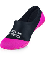 AQUA SPEED Ponožky na plávanie Neo Black/Pink Pattern 19