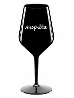 VINOPIECKA - čierny nerozbitný pohár na víno 470 ml