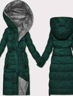 Obojstranná zimná bunda Minority s pruhmi Dark Green-Grey (M2-6519-33+61)