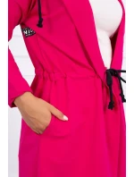 Sukňa s dlhším chrbtom fuchsiová