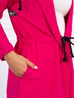 Sukňa s dlhším chrbtom fuchsiová