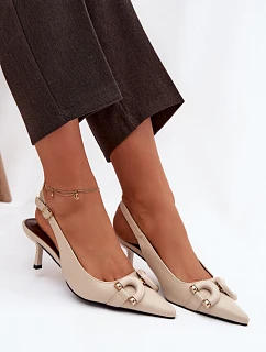 Sandále na podpätku model 225957 Vykročte štýlovo